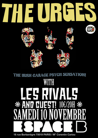 Jai vu... THE URGES, LES RIVALS & THE WHACKS @ LEspace B (Paris, le 10 novembre 2012) image photo pochette cover